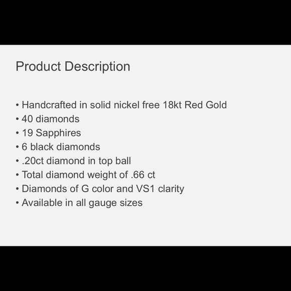 Diamond, Black Diamond and Sapphires - Picture 5 of 5